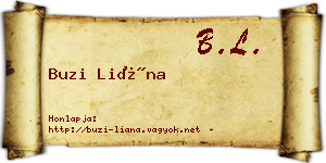 Buzi Liána névjegykártya